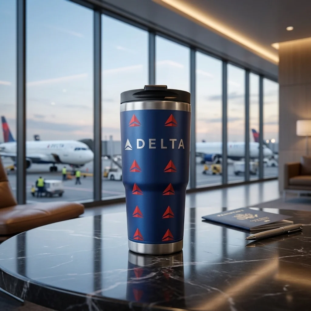 Delta branded corporate tumbler