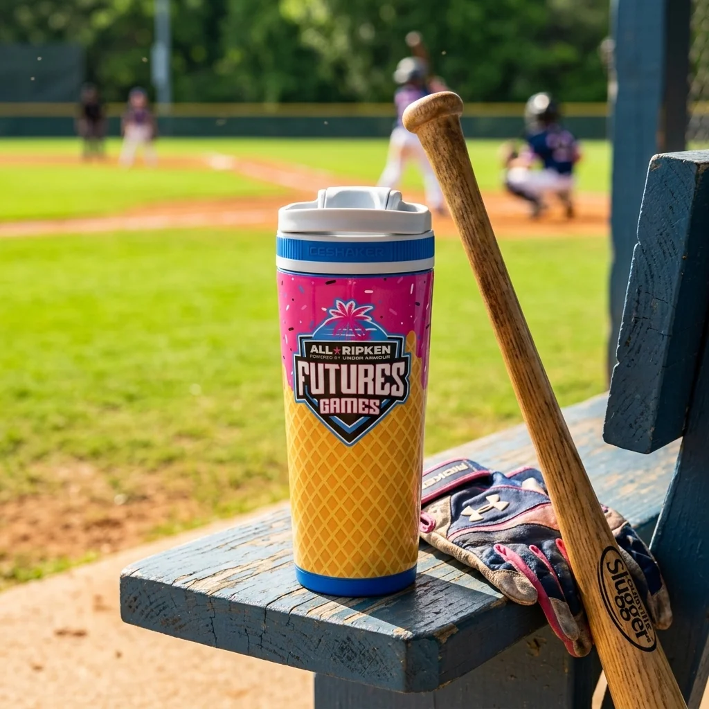 Ripken Futures tumbler at baseball stadium